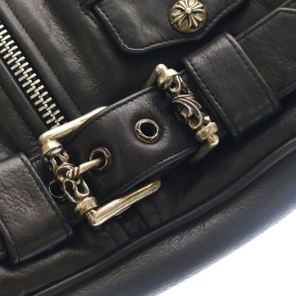 Chrome Hearts JJ Dean Small Leather Rider Handbag Black