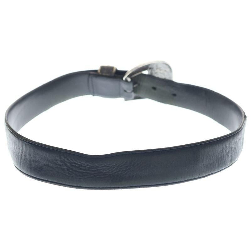 Chrome Hearts Blt Classic 3 Piece Leather Belt Black Silver