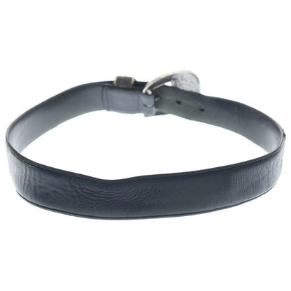 Chrome Hearts Blt Classic 3 Piece Leather Belt Black Silver