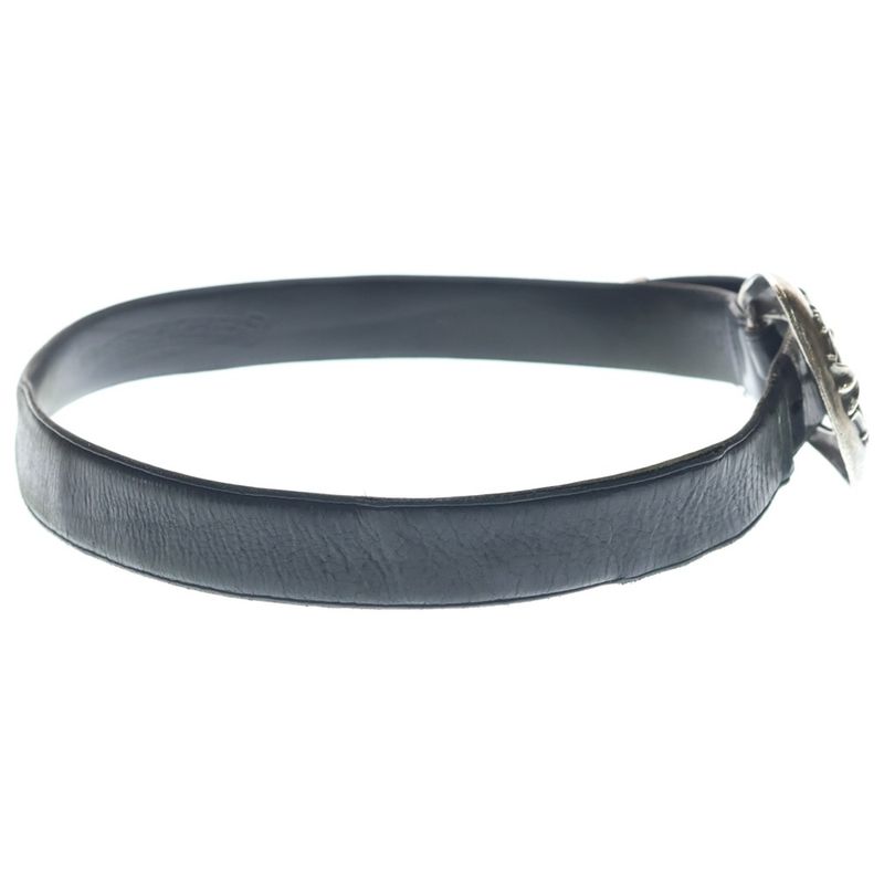 Chrome Hearts Blt Classic 3 Piece Leather Belt Black Silver