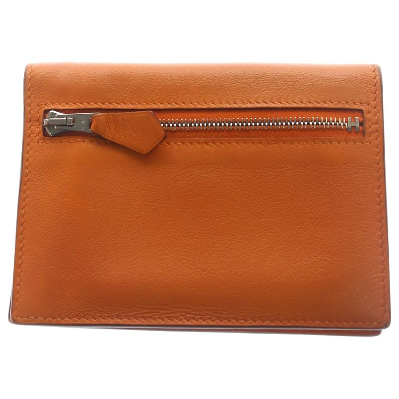 Hermes Zipzap Compact Wallet Orange