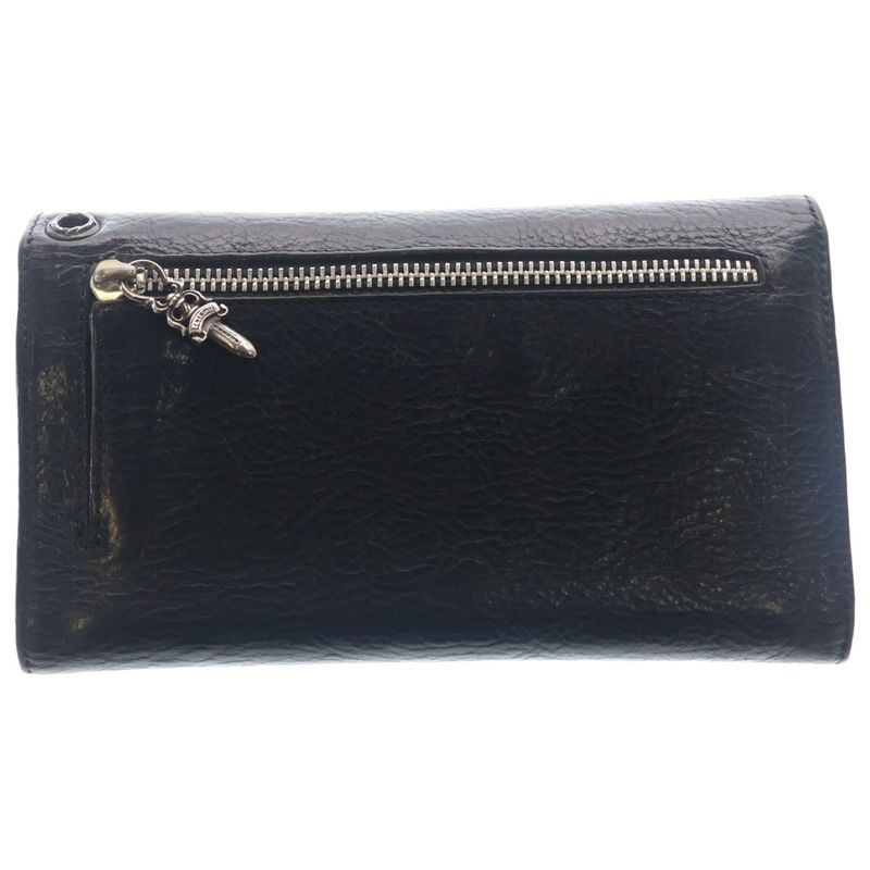 Chrome Hearts Wave Leather Wallet Black