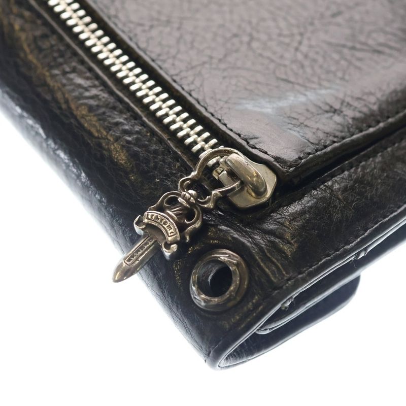 Chrome Hearts Wave Leather Wallet Black