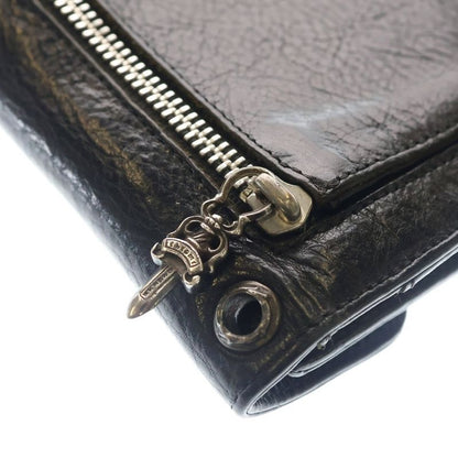 Chrome Hearts Wave Leather Wallet Black