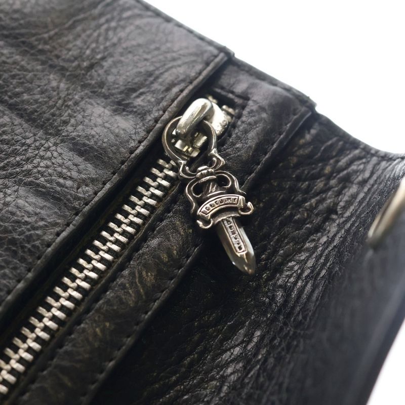 Chrome Hearts Wave Leather Wallet Black