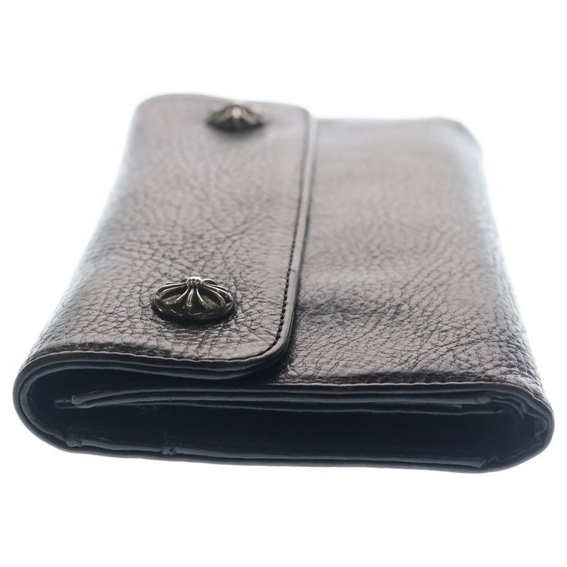 Chrome Hearts Wave Leather Wallet Black