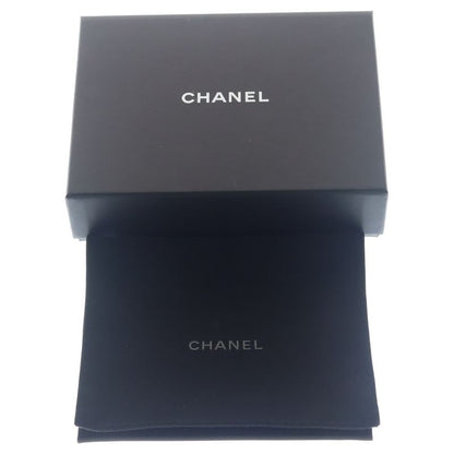 Chanel Quilted Star Logo Small Flap Wallet Trifold Coin Case White Leather