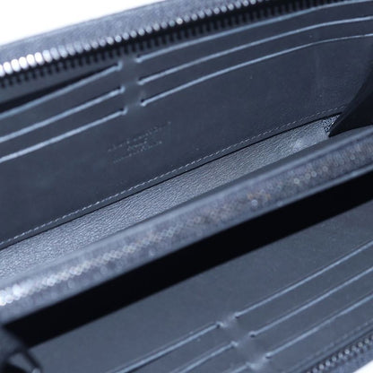 Louis Vuitton Zippy Wallet Horizontal Taurillon Leather Card Case Black Noir