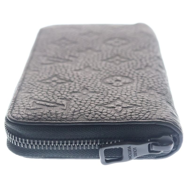 Louis Vuitton Zippy Wallet Horizontal Taurillon Leather Card Case Black Noir