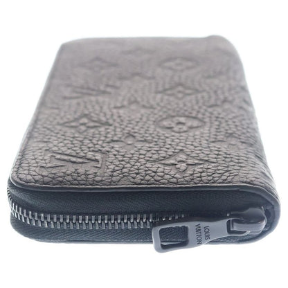 Louis Vuitton Zippy Wallet Horizontal Taurillon Leather Card Case Black Noir