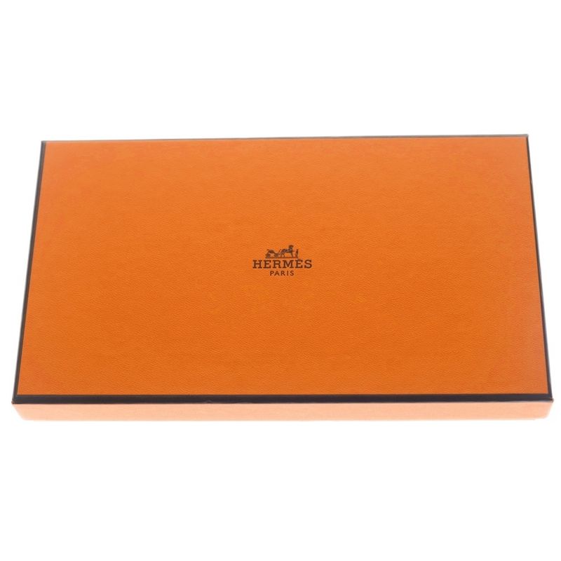 Hermes Azap Long Silk in Wallet Card Case Yellow Epsom Silver