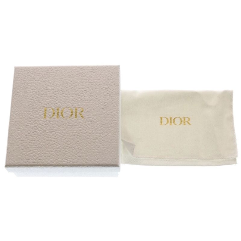 Dior Bifold Coin Case Cannage Business Card Holder Mini Wallet Light Blue
