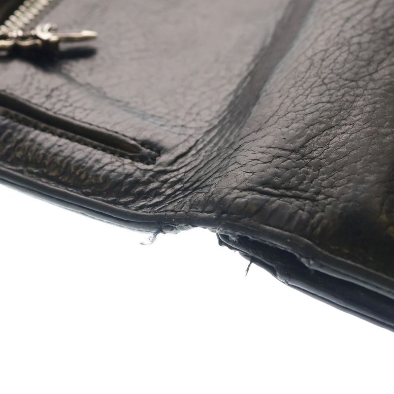 Chrome Hearts Wave Leather Wallet Black