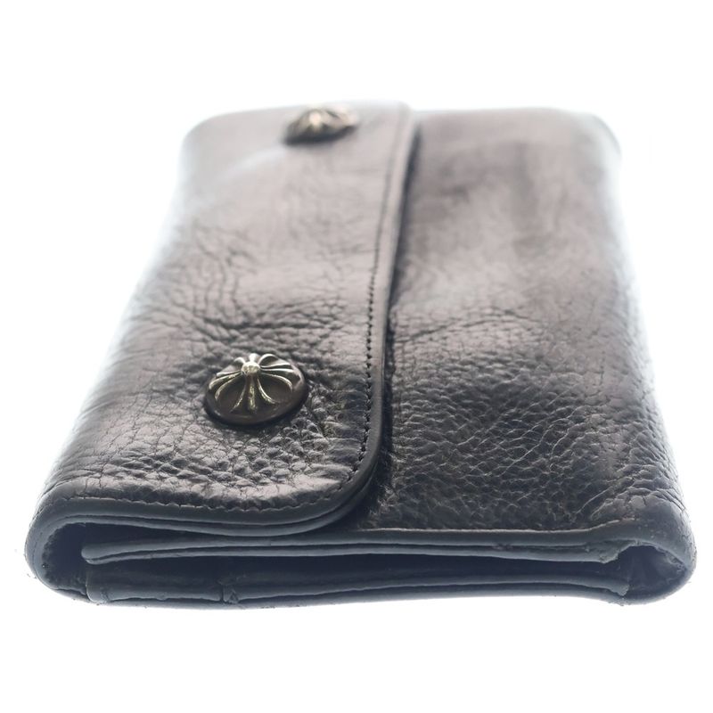Chrome Hearts Wave Leather Wallet Black