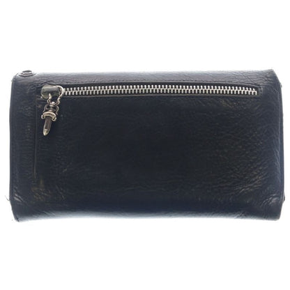 Chrome Hearts Wave Leather Wallet Black