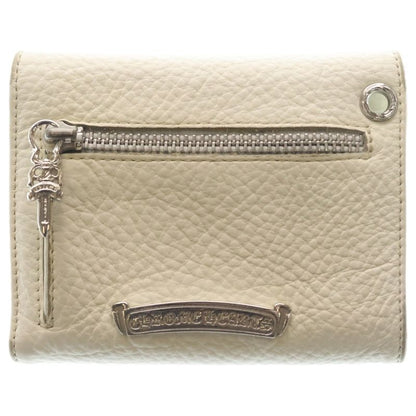 Chrome Hearts Wave Mini Leather Wallet White