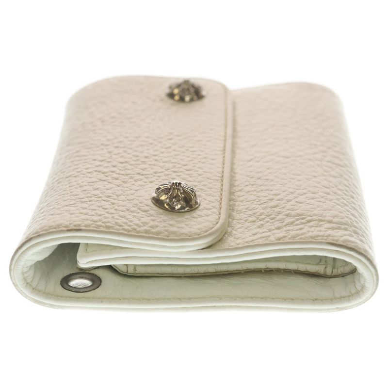 Chrome Hearts Wave Mini Leather Wallet White