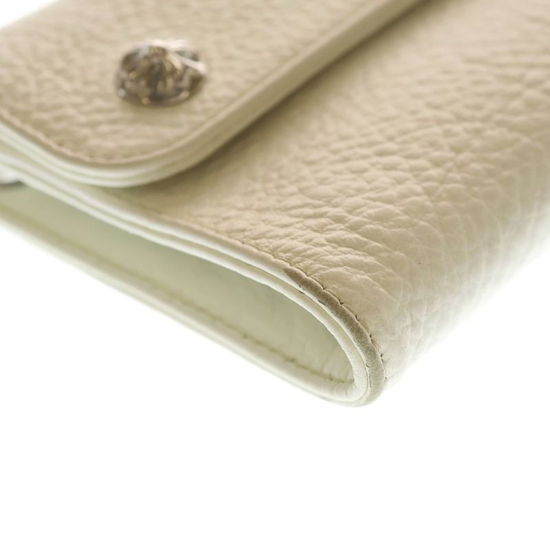 Chrome Hearts Wave Mini Leather Wallet White