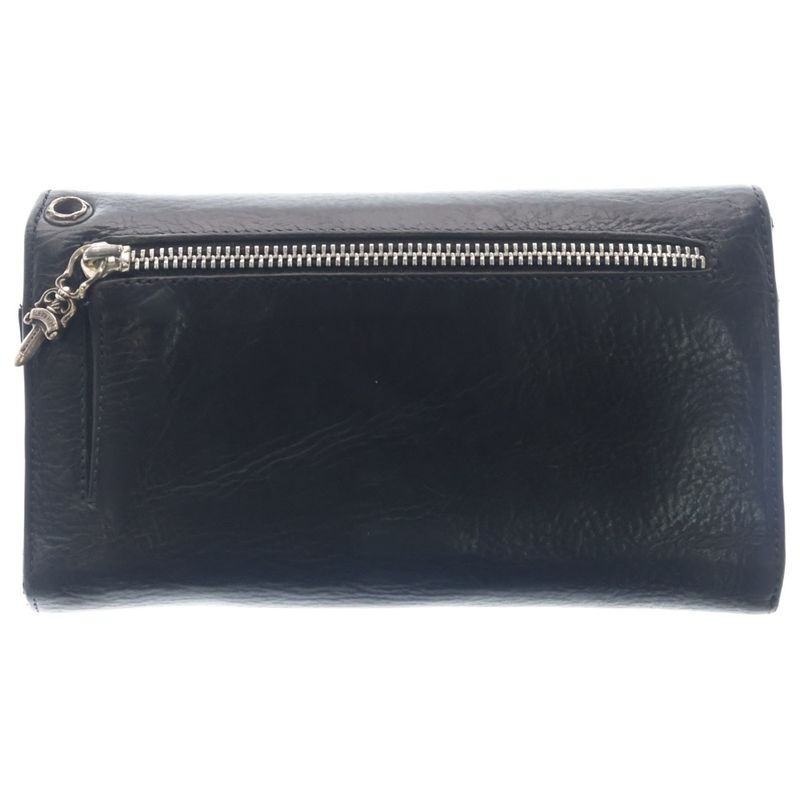 Chrome Hearts Wave BS Fluer Leather Wallet Black