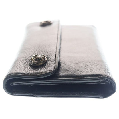 Chrome Hearts Wave BS Fluer Leather Wallet Black