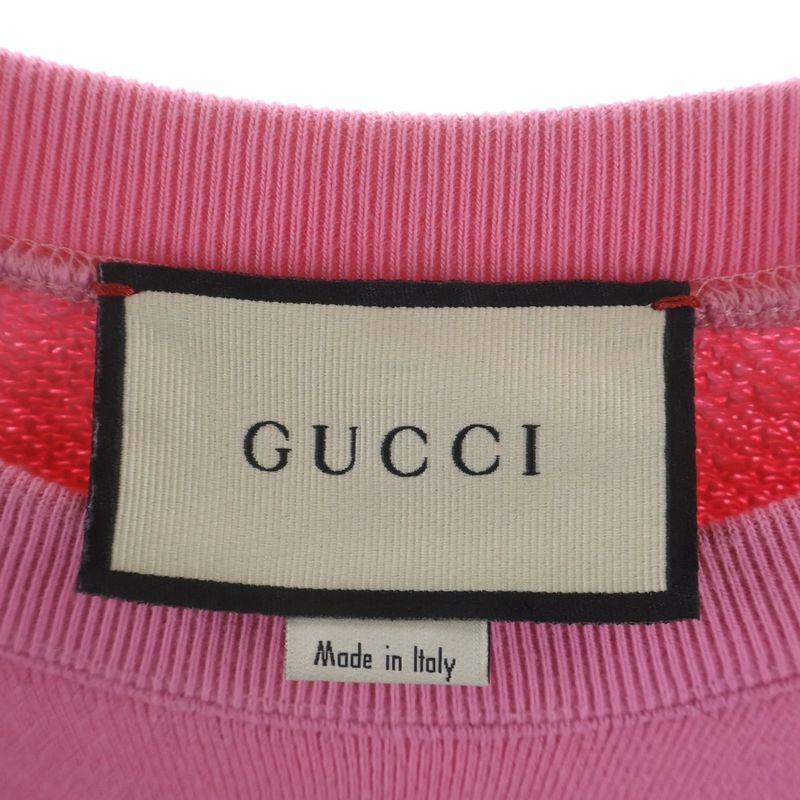 Gucci Teddy Bear Sweatshirt Crew Neck Pink
