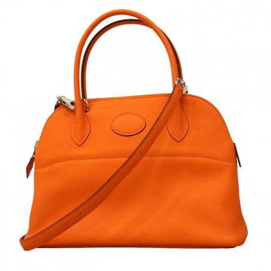 Hermes Handbag Bolide 27 Swift Orange Silver 2-Way Bag