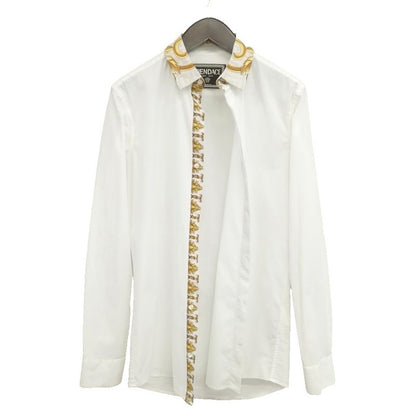 Fendi Fender Che Contrast Dress Shirt Akea 38 White
