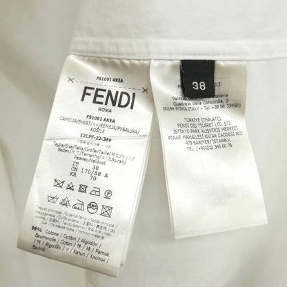Fendi Fender Che Contrast Dress Shirt Akea 38 White