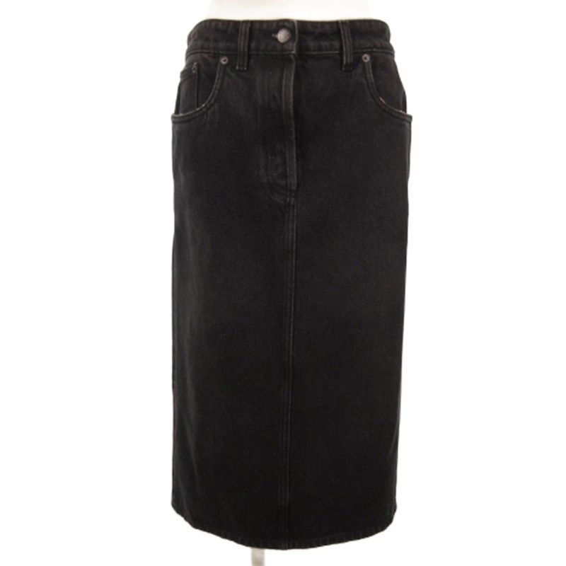 Prada Denim Tight Skirt Black