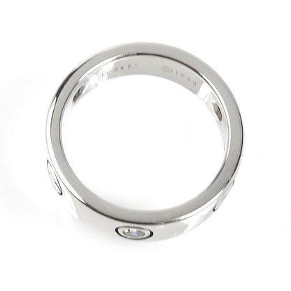 Cartier 18k White Gold Love Half Ring Diamond