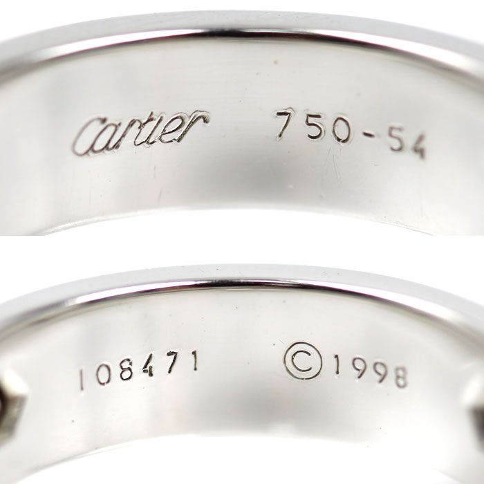 Cartier 18k White Gold Love Half Ring Diamond