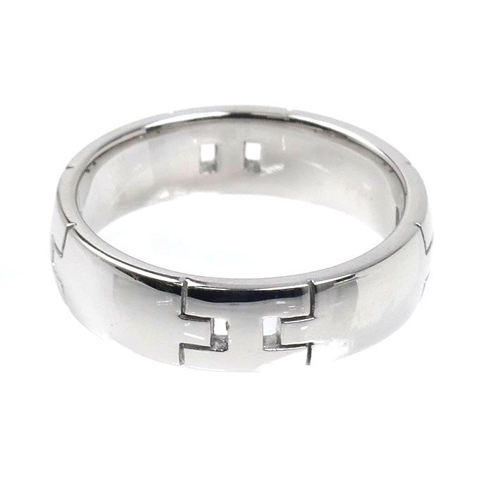 Hermes 18k White Gold Hera Cles Ring