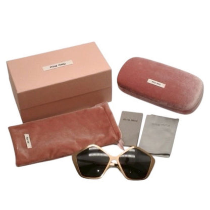 Miu Miu Sunglasses Eyewear Gold Black