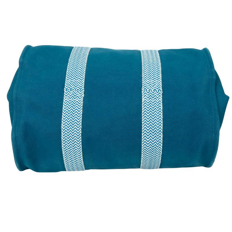 Hermes Tote Cannes MM Cotton Canvas Blue Green Casual