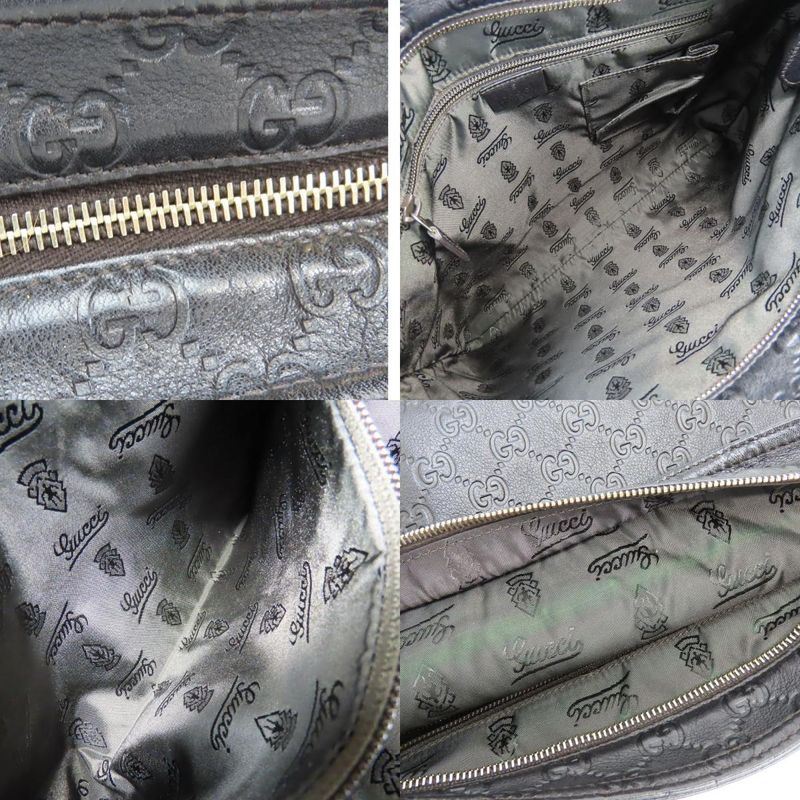 Gucci Shoulder Bag Guccissima Leather Black