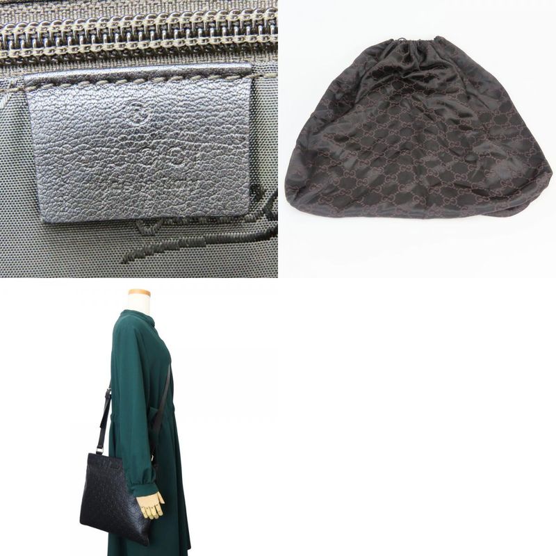 Gucci Shoulder Bag Guccissima Leather Black
