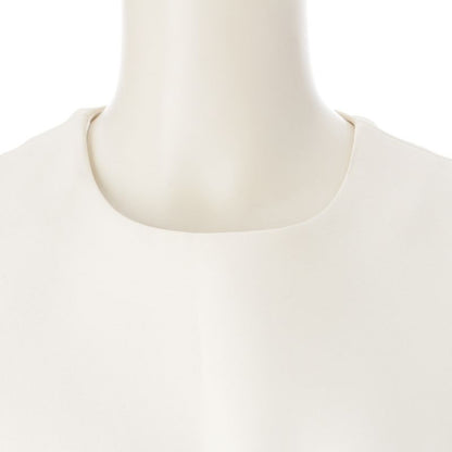 Louis Vuitton Wool Silk V-belt Short Sleeve Dress Ivory 34