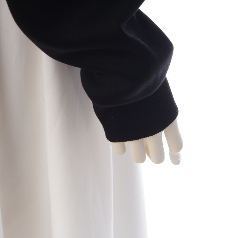 Prada Triangle Logo Cropped Hoodie Top Black
