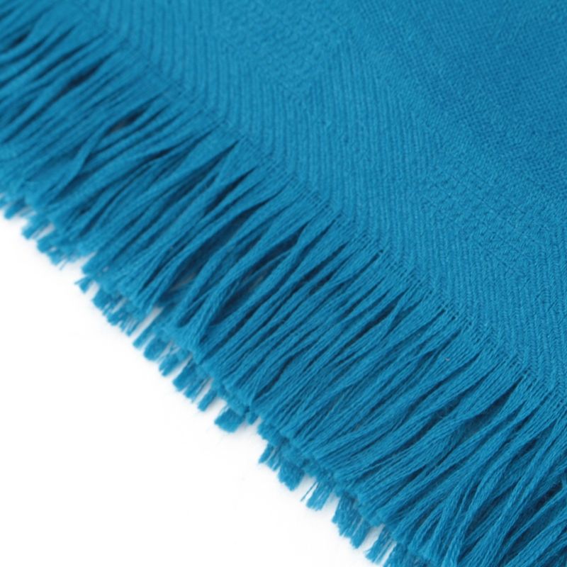 Hermes Cashmere Silk New Libris Shawl Blue Scarf