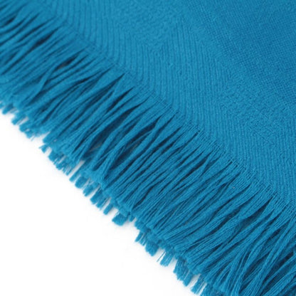 Hermes Cashmere Silk New Libris Shawl Blue Scarf
