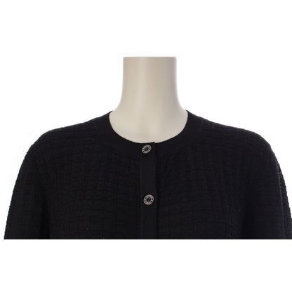 Hermes Cashmere Series Button Cardigan Top Black 38