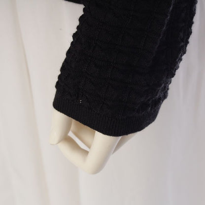 Hermes Cashmere Series Button Cardigan Top Black 38