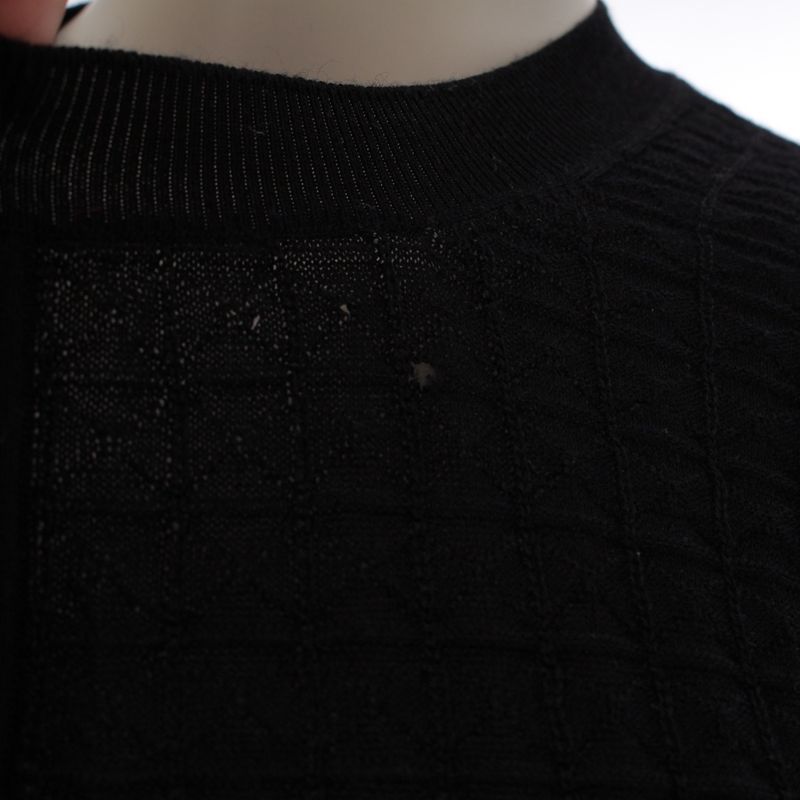 Hermes Cashmere Series Button Cardigan Top Black 38