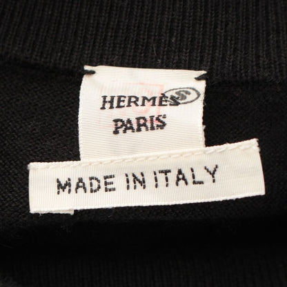 Hermes Harnais de Cour Bandana Cashmere Silk Twill Lane Mock Neck Short Sleeve