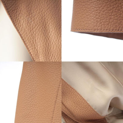 Hermes Deerskin Leather Sleeveless Dress Beige 38