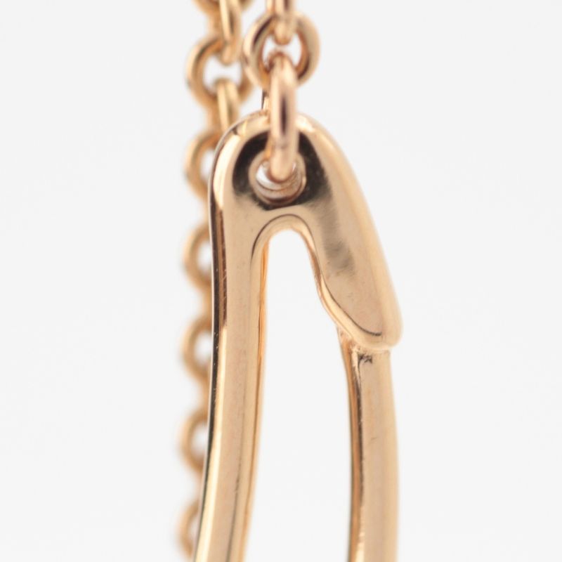 Hermes Chaine D'ancre 750 Pink Gold Mini Punk Earrings