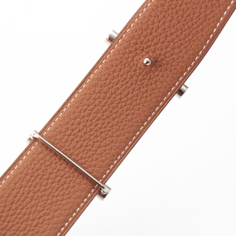 Hermes Box Calf Togo Hd'ancre Reversible 38 Belt Black Gold 90