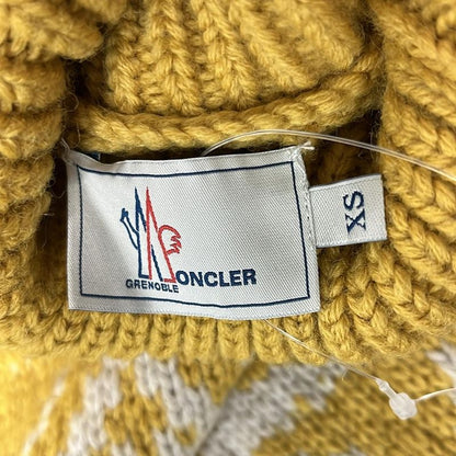 Moncler Long Sleeve Sweater XS Ciclista Dark Yellow White Turtleneck