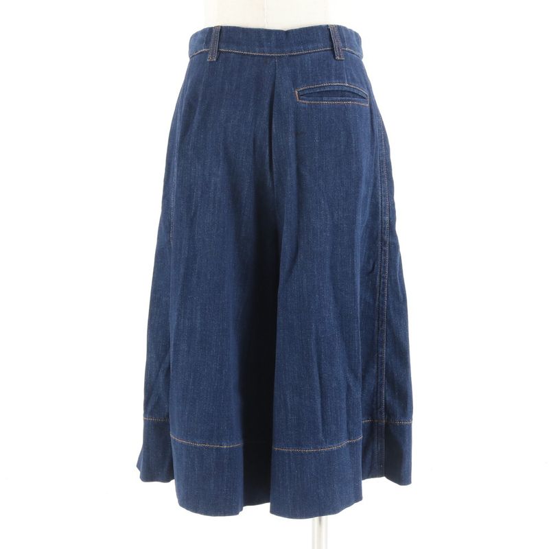 Louis Vuitton Wide Silhouette Denim Gaucho Pants 34