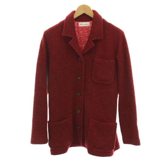 Saint Laurent Yves Tailored Jacket Wool M Red Long Sleeve LP